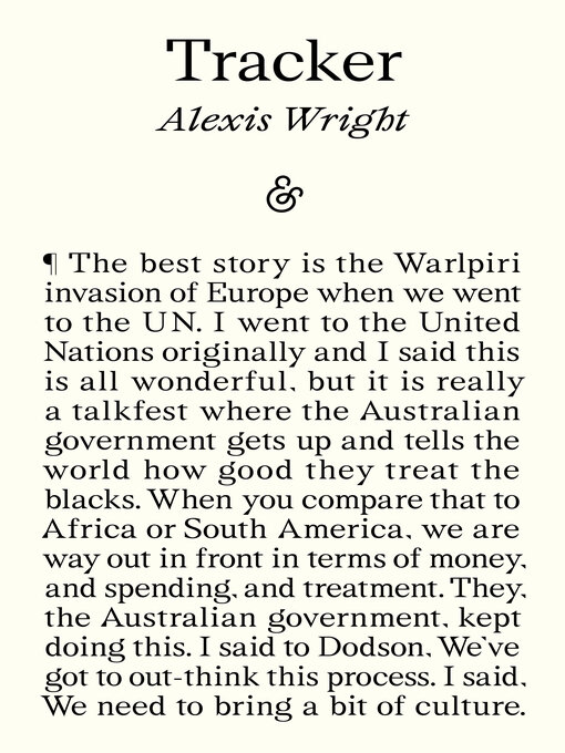 Title details for Tracker by Alexis Wright - Available